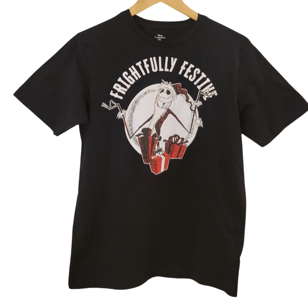Nightmare Before Christmas Graphic T-Shirt Boy Sz XXL 18 Black Jack Skellington